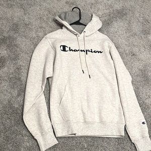 Light grey/off white Champion hoodie.
